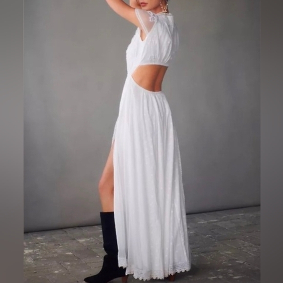 LoveShackFancy VANIA Cotton Cutout Maxi Dress - Picture 6 of 8